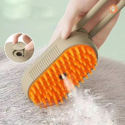 Electric Cat Steam Brush – 3-In-1 Pet Grooming Comb with Water Spray for Cats and Dogs, USB Rechargeable